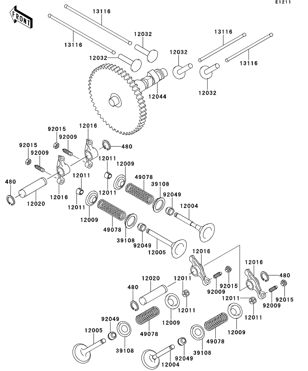 Valve Diagram and Parts List for KAF620RDFA 2013 Kawasaki Lawn Tractor Accessories