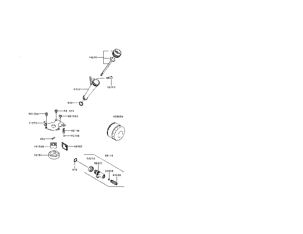 Lubrication-equipment Diagram and Parts List for FR691V-AS12  Kawasaki Engine