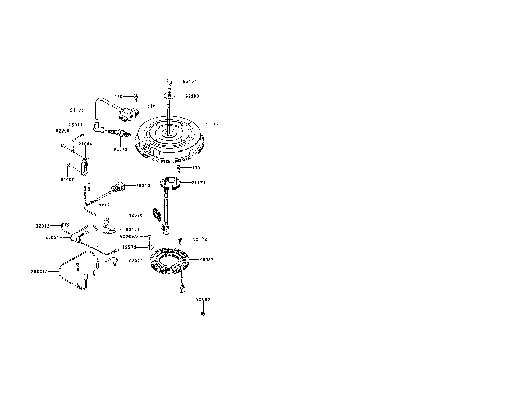 Electric-equipment Diagram and Parts List for FR730V-AS09  Kawasaki Engine