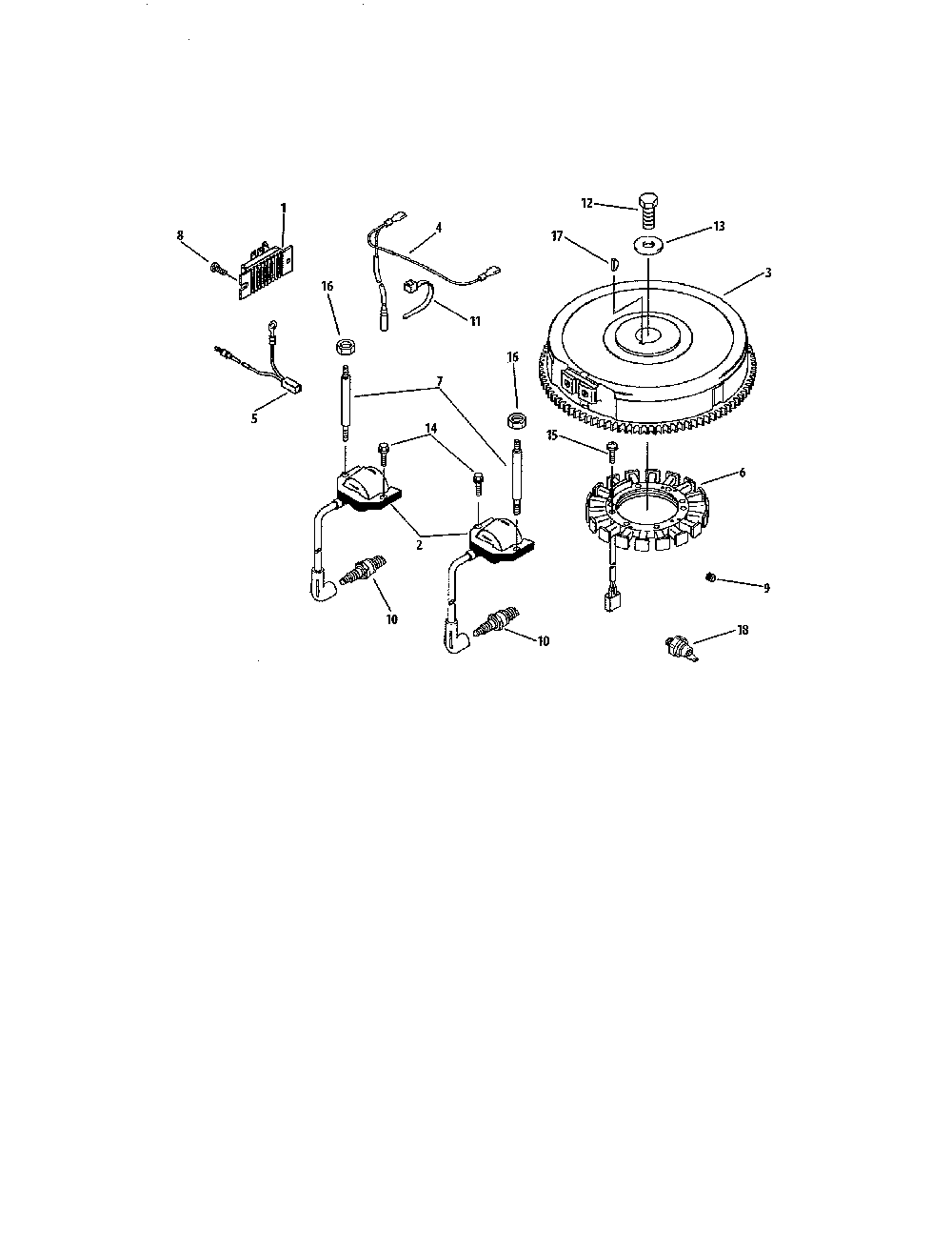 Flywheel/electrical Diagram and Parts List for 752SFR651S05  Kawasaki Engine