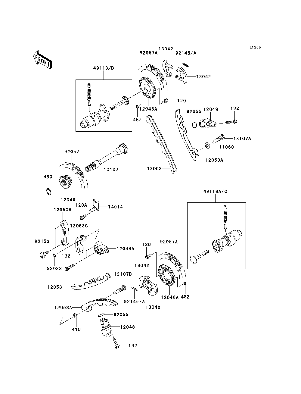 Camshaft Diagram and Parts List for KRF750PCS 2012 Kawasaki Lawn Tractor Accessories
