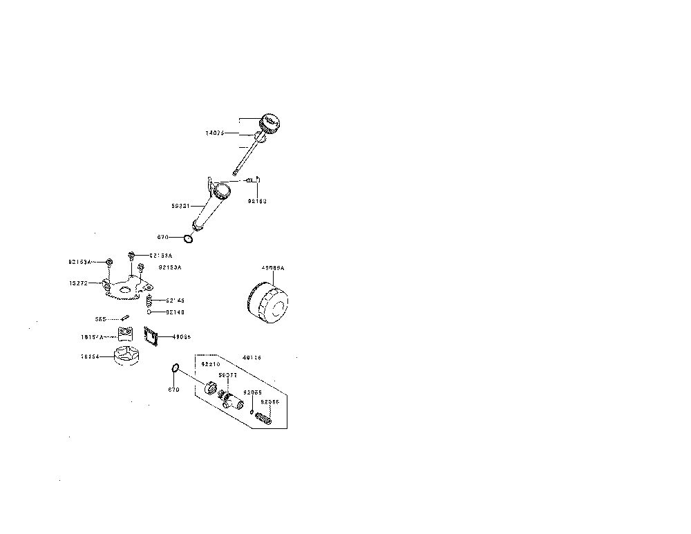 Lubrication-equipment Diagram and Parts List for FR600V-AS05  Kawasaki Engine