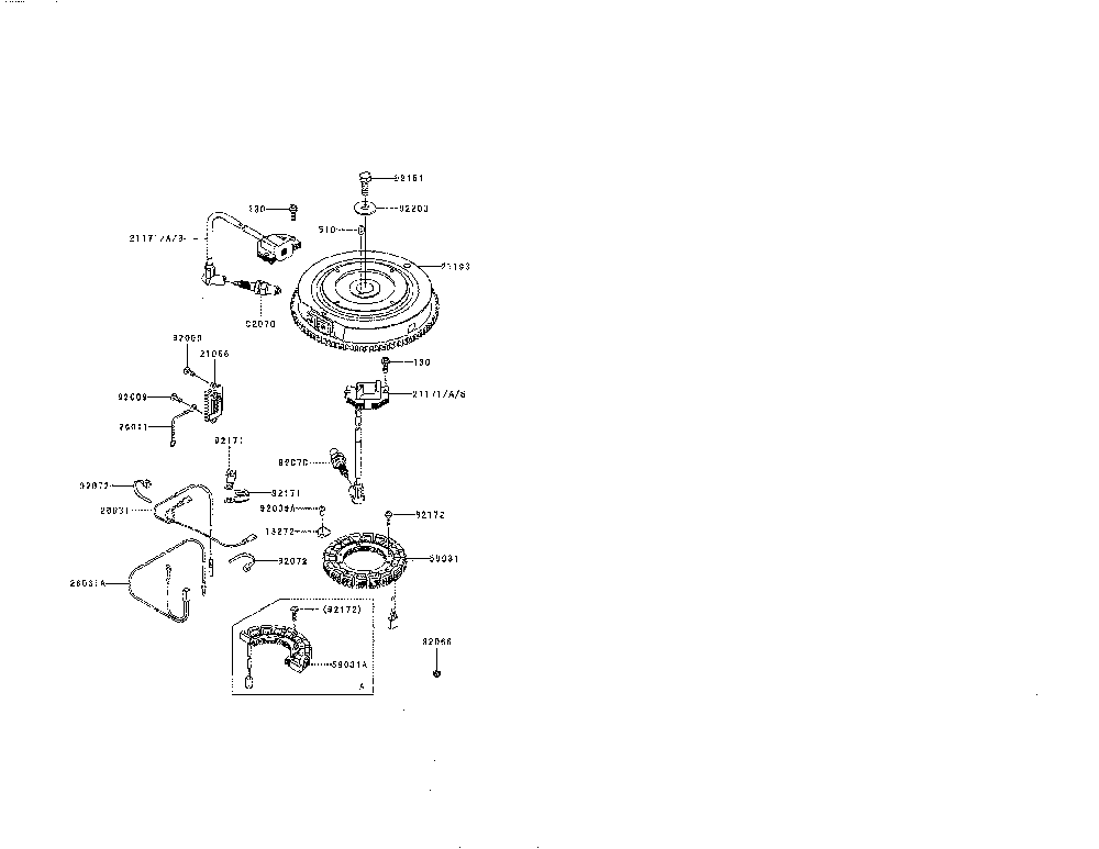 Electric-equipment Diagram and Parts List for FR651V-BS00  Kawasaki Engine