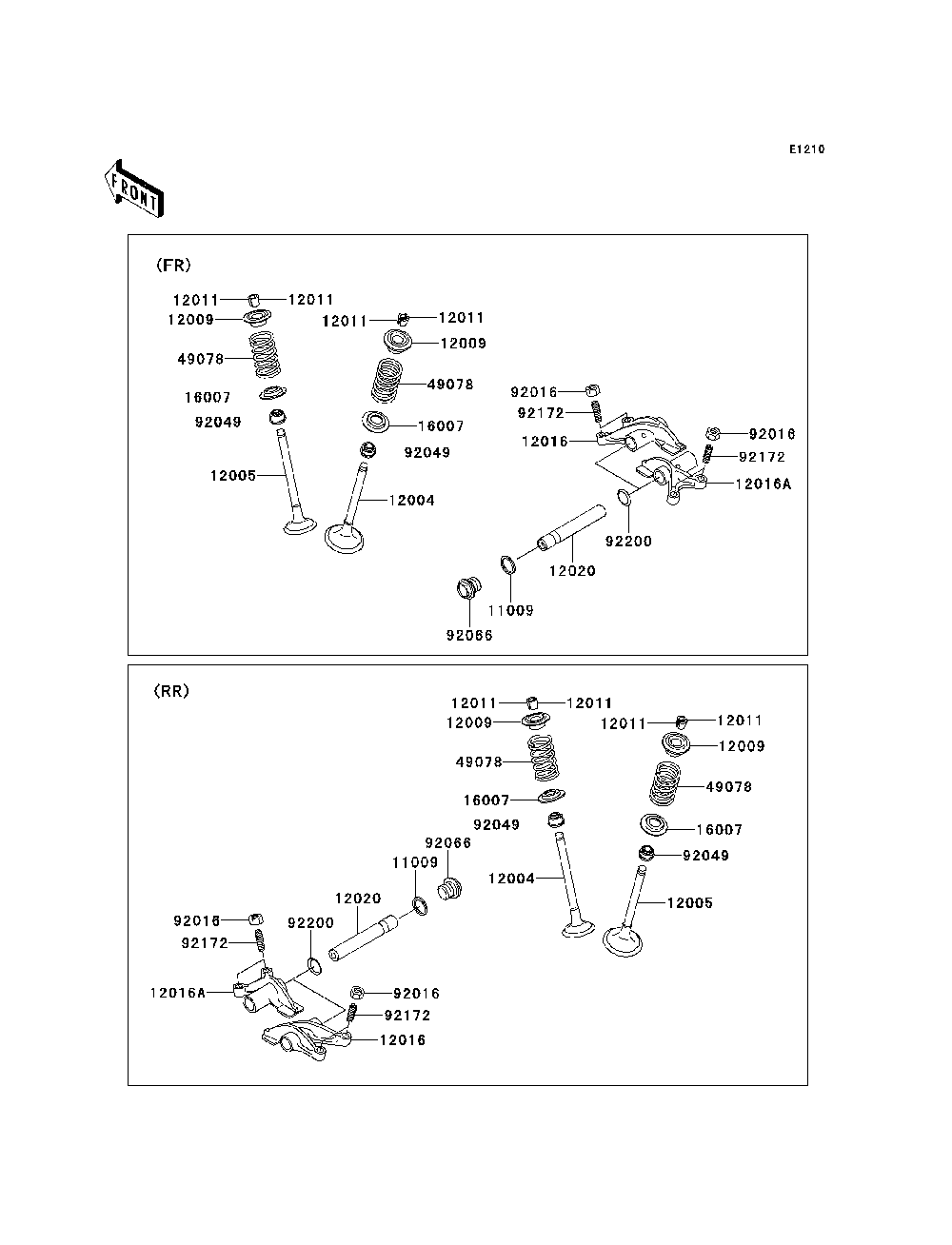 Valve Diagram and Parts List for KRF750RDF 2013 Kawasaki Lawn Tractor Accessories