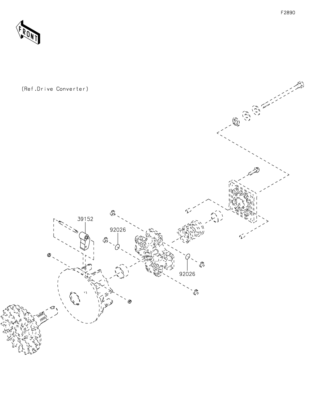 Optional Parts(Engine) Diagram and Parts List for KAF400JNFNN 2022 Kawasaki Lawn Tractor Accessories
