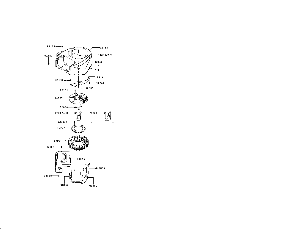 Cooling-equipment Diagram and Parts List for FR730V-BS07  Kawasaki Engine
