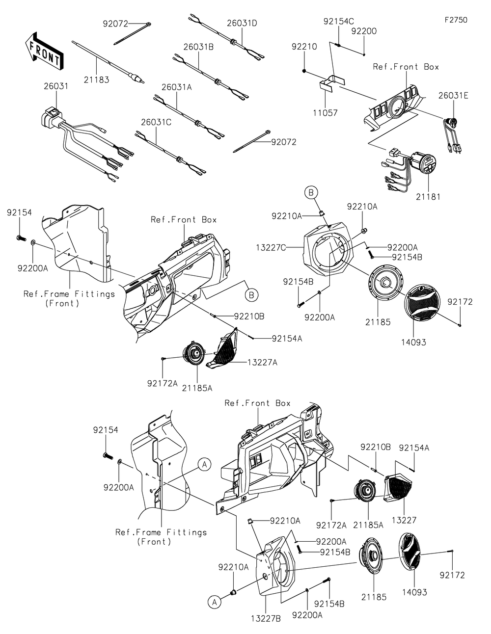 Other Diagram and Parts List for KRT800LPFNN 2023 Kawasaki Lawn Tractor Accessories