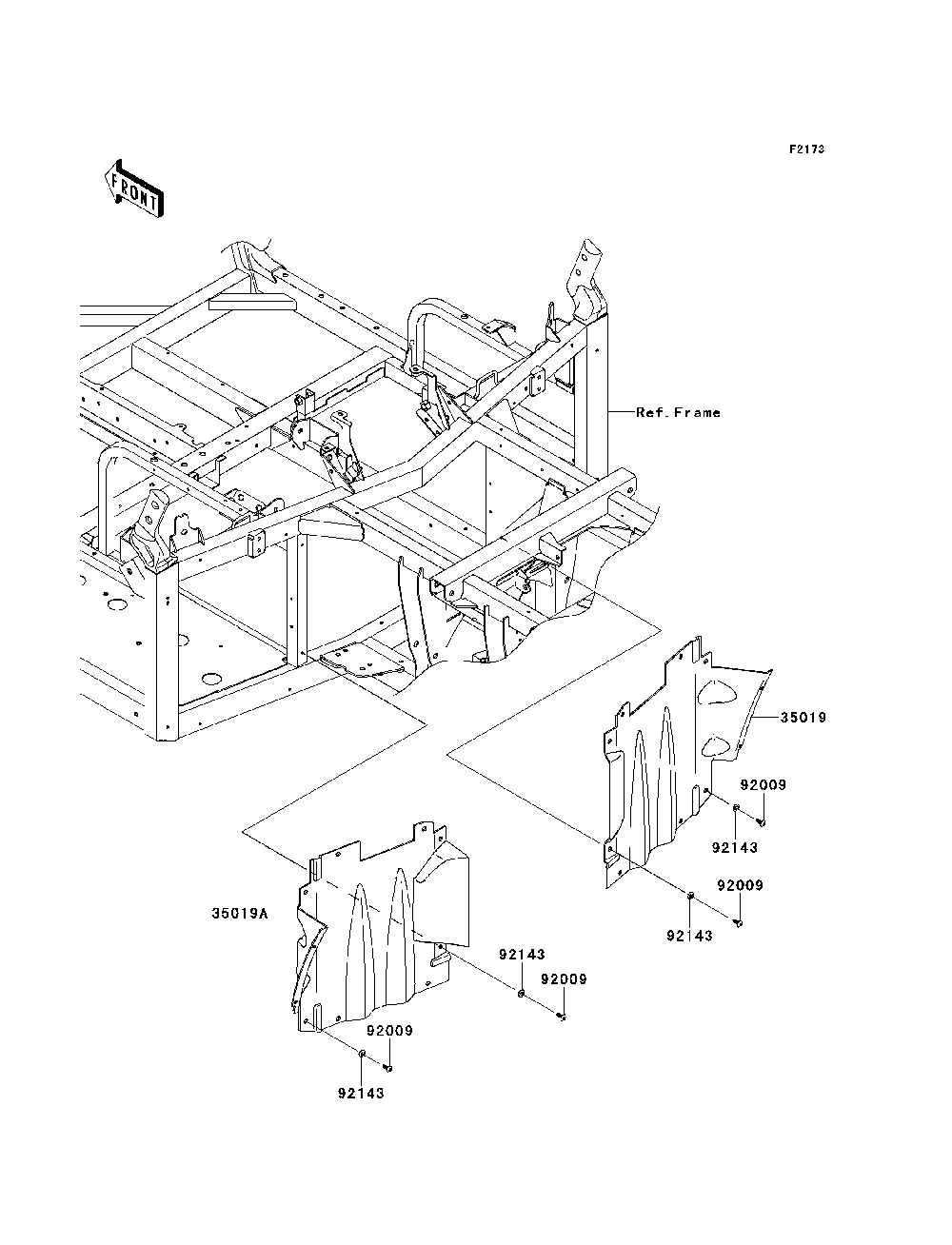 Flap Diagram and Parts List for KRF750RDF 2013 Kawasaki Lawn Tractor Accessories