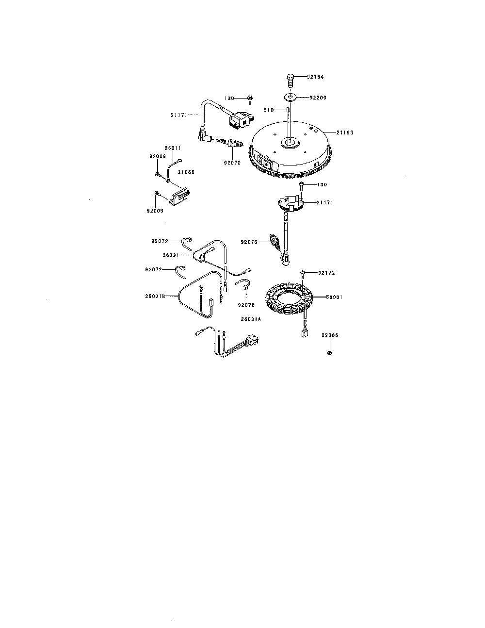 Electric equipment Diagram and Parts List for FR600V-AS06  Kawasaki Engine
