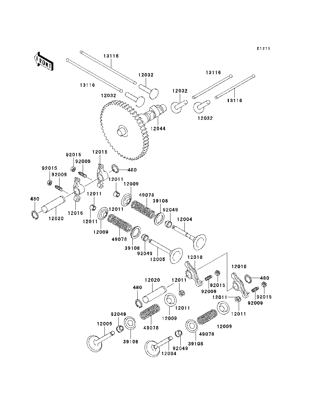 Valve Diagram and Parts List for KAF620K7F 2007 & Prior Kawasaki Lawn Tractor Accessories