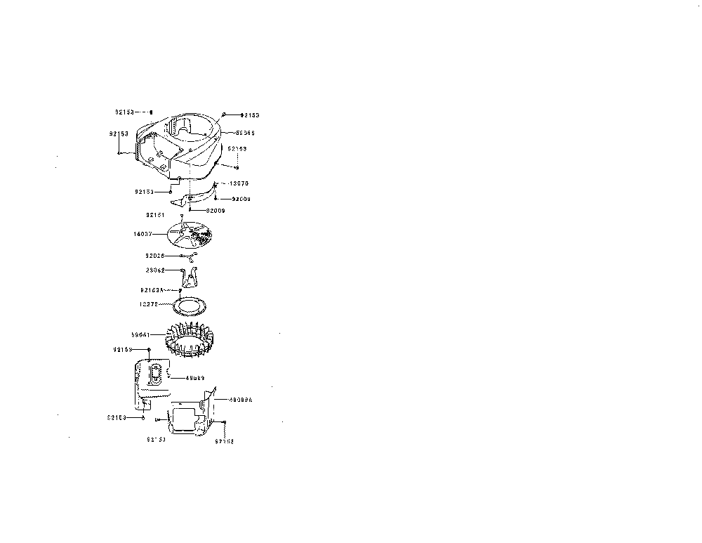 Cooling-equipment Diagram and Parts List for FR651V-AS08  Kawasaki Engine