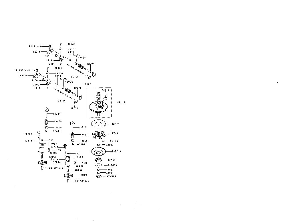 Valve/camshaft Diagram and Parts List for FR651V-BS00  Kawasaki Engine