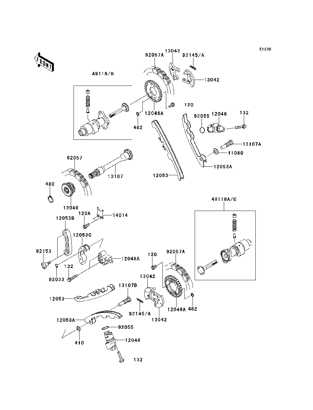 Camshaft Diagram and Parts List for KRF750RCS 2012 Kawasaki Lawn Tractor Accessories