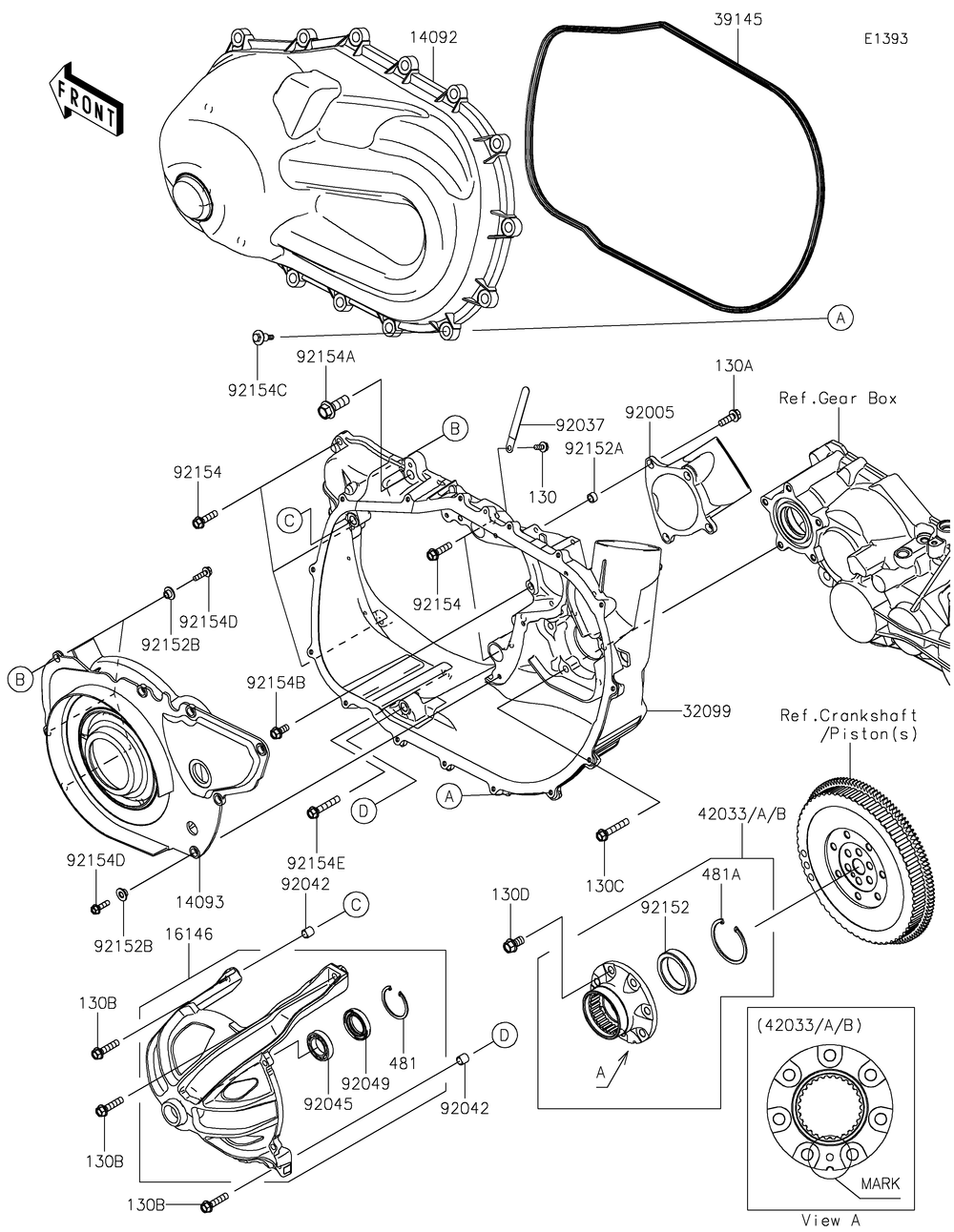 Converter Cover Diagram and Parts List for KAF820DJF 2018 Kawasaki Lawn Tractor Accessories