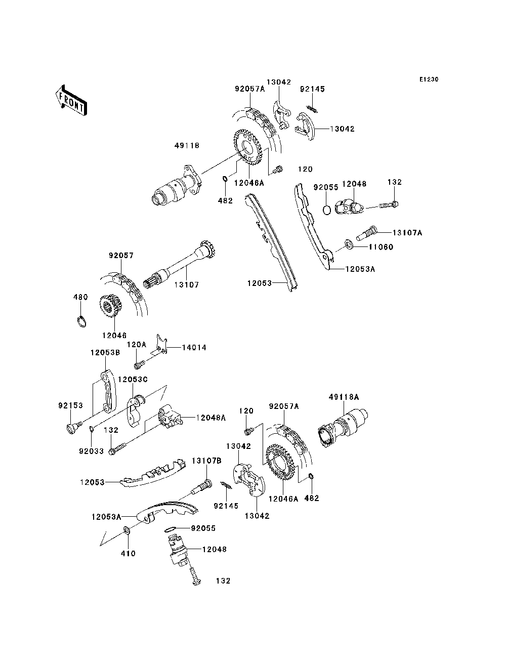 Camshaft Diagram and Parts List for KRF750PDF 2013 Kawasaki Lawn Tractor Accessories