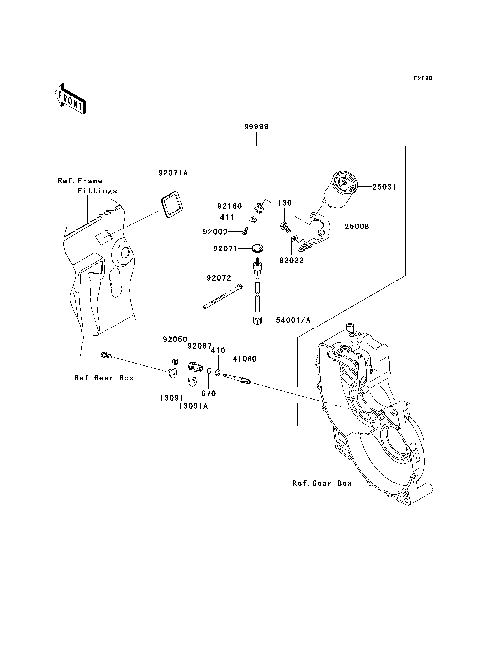 Optional Parts Diagram and Parts List for KAF620K7F 2007 & Prior Kawasaki Lawn Tractor Accessories