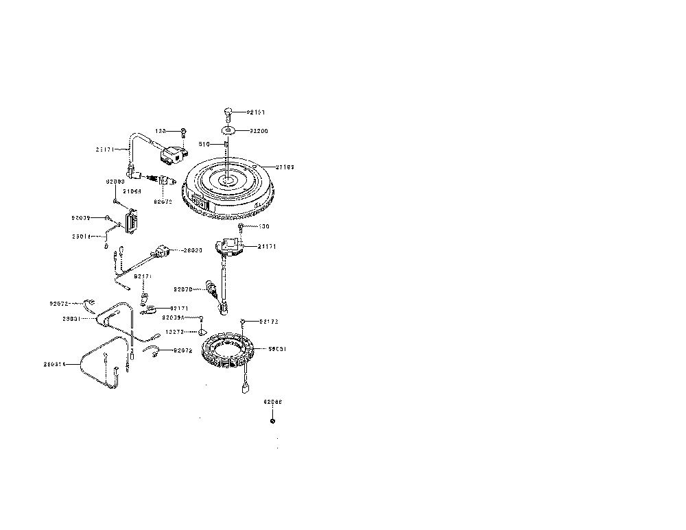 Electric-equipment Diagram and Parts List for FR651V-AS07  Kawasaki Engine
