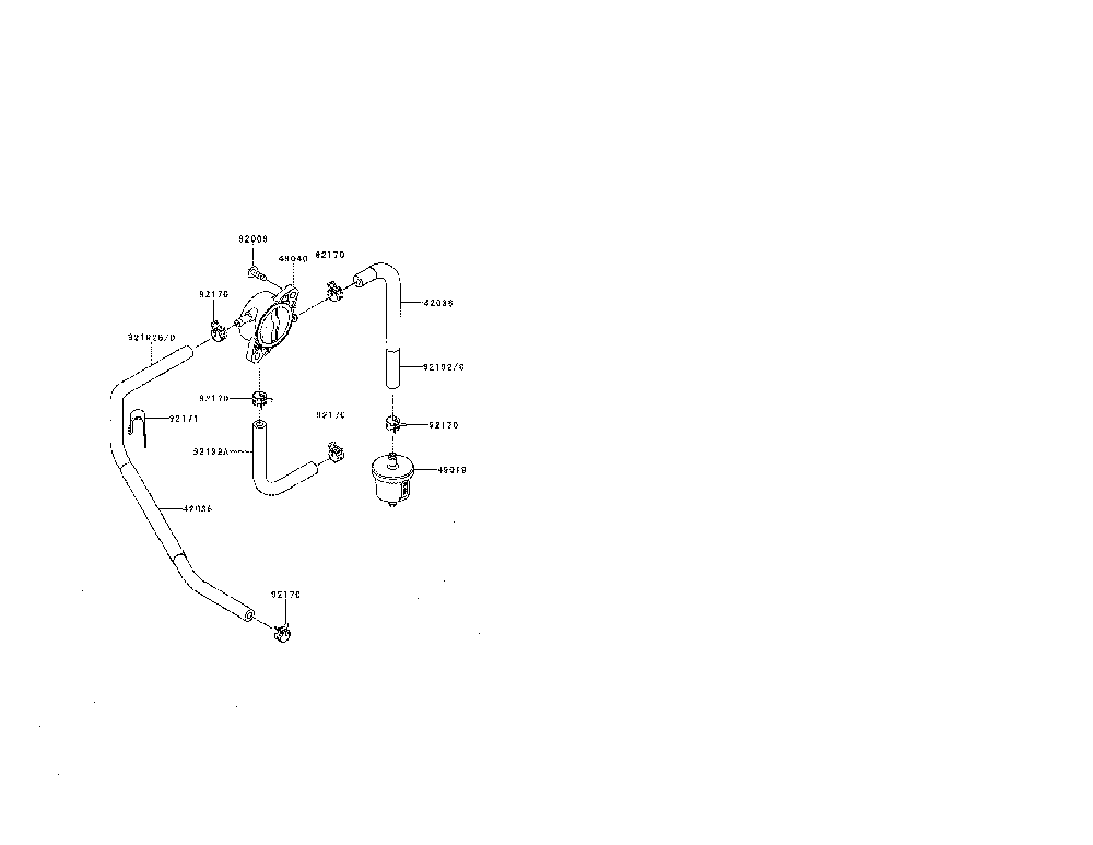 Fuel-tank/fuel-valve Diagram and Parts List for FR651V-AS08  Kawasaki Engine