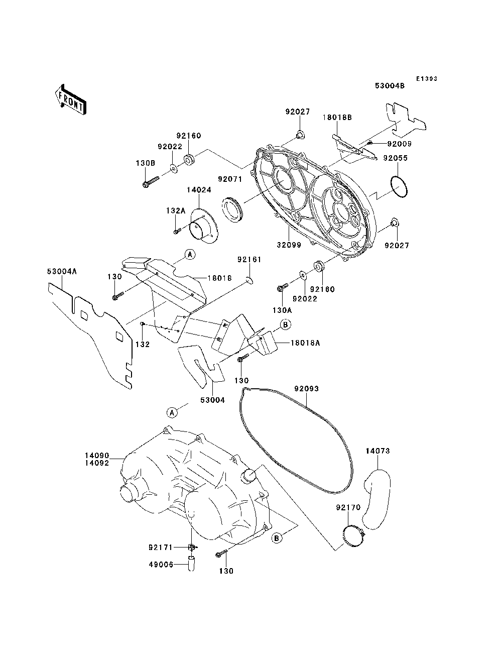 Converter Cover Diagram and Parts List for KAF620PDF 2013 Kawasaki Lawn Tractor Accessories
