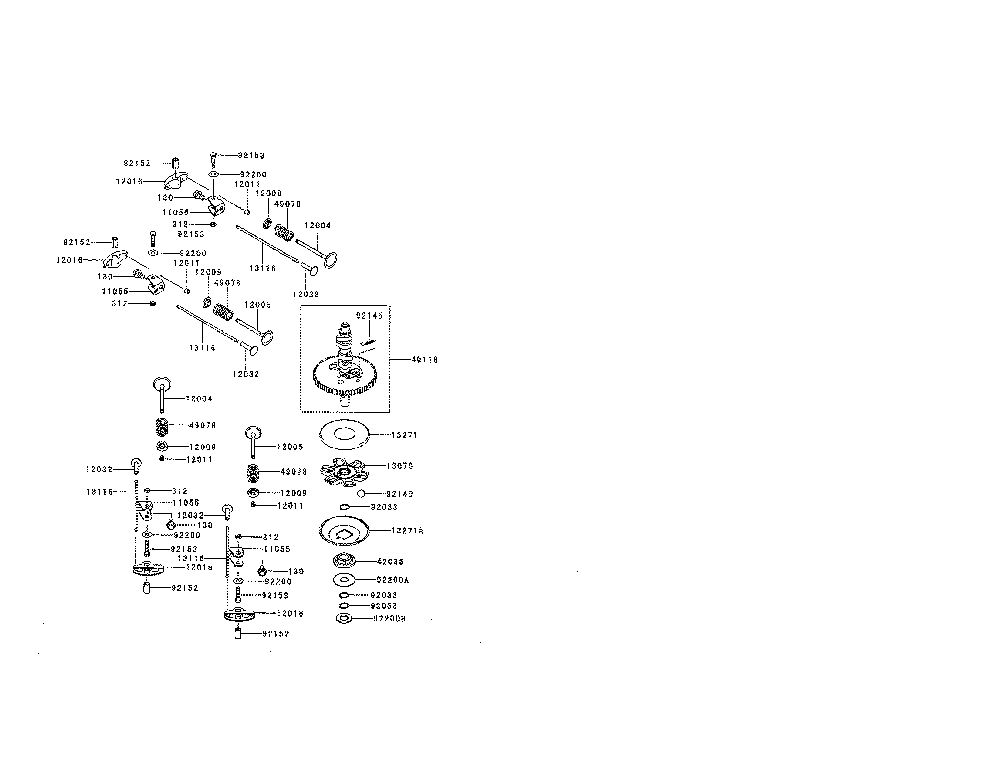 Valve/camshaft Diagram and Parts List for FR651V-AS07  Kawasaki Engine