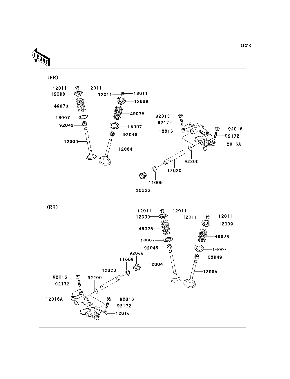 Valve Diagram and Parts List for KRF750RCS 2012 Kawasaki Lawn Tractor Accessories