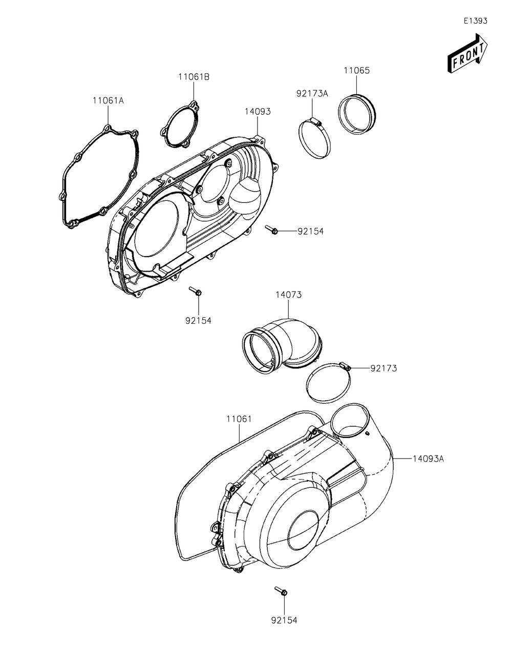 Converter Cover Diagram and Parts List for KAF700CMFNN 2021 Kawasaki Lawn Tractor Accessories