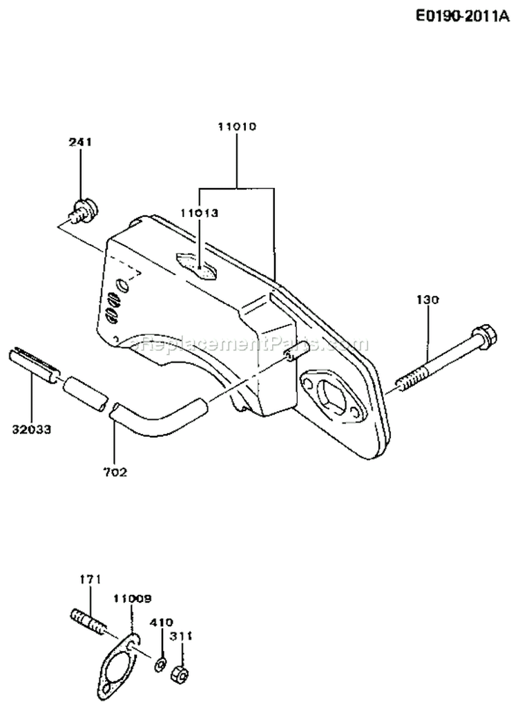Page A Diagram and Parts List for FA076D AS07 Kawasaki Engine