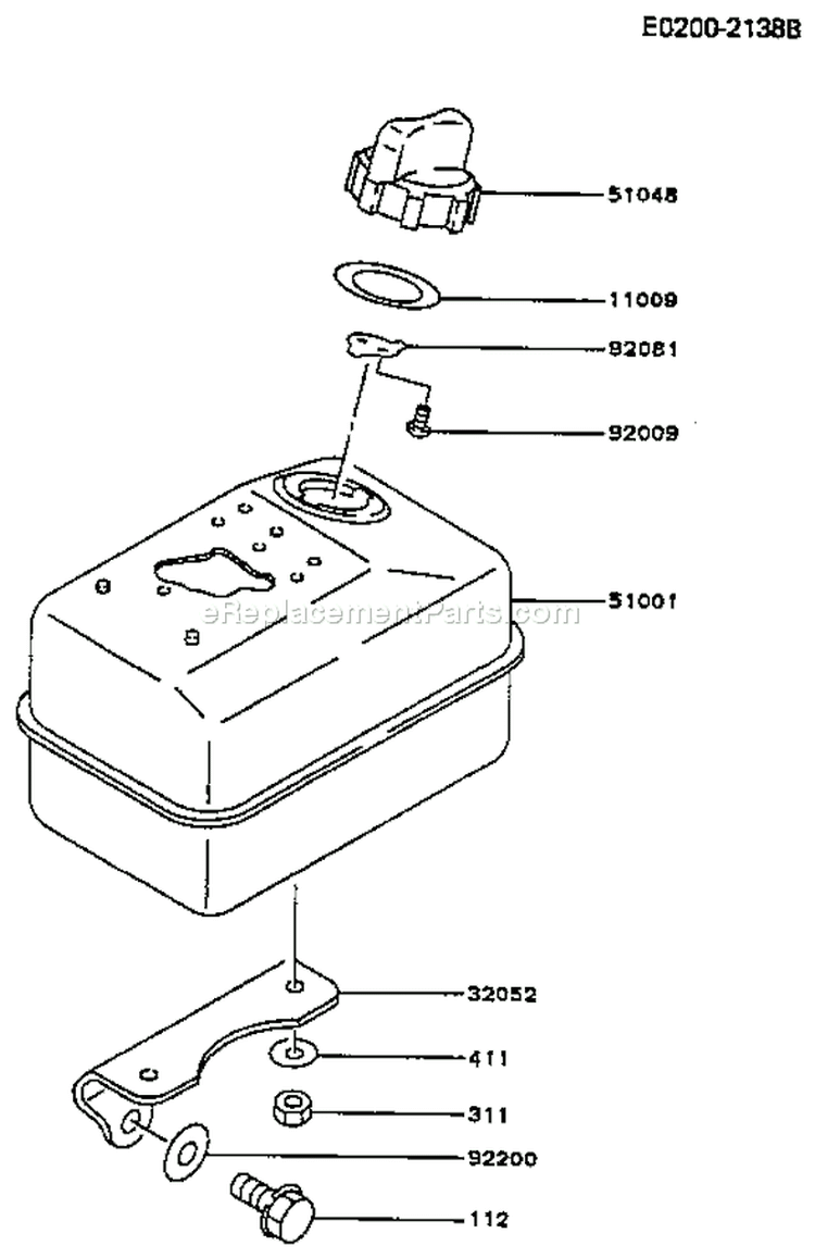 Page G Diagram and Parts List for FA076D CM81 Kawasaki Engine