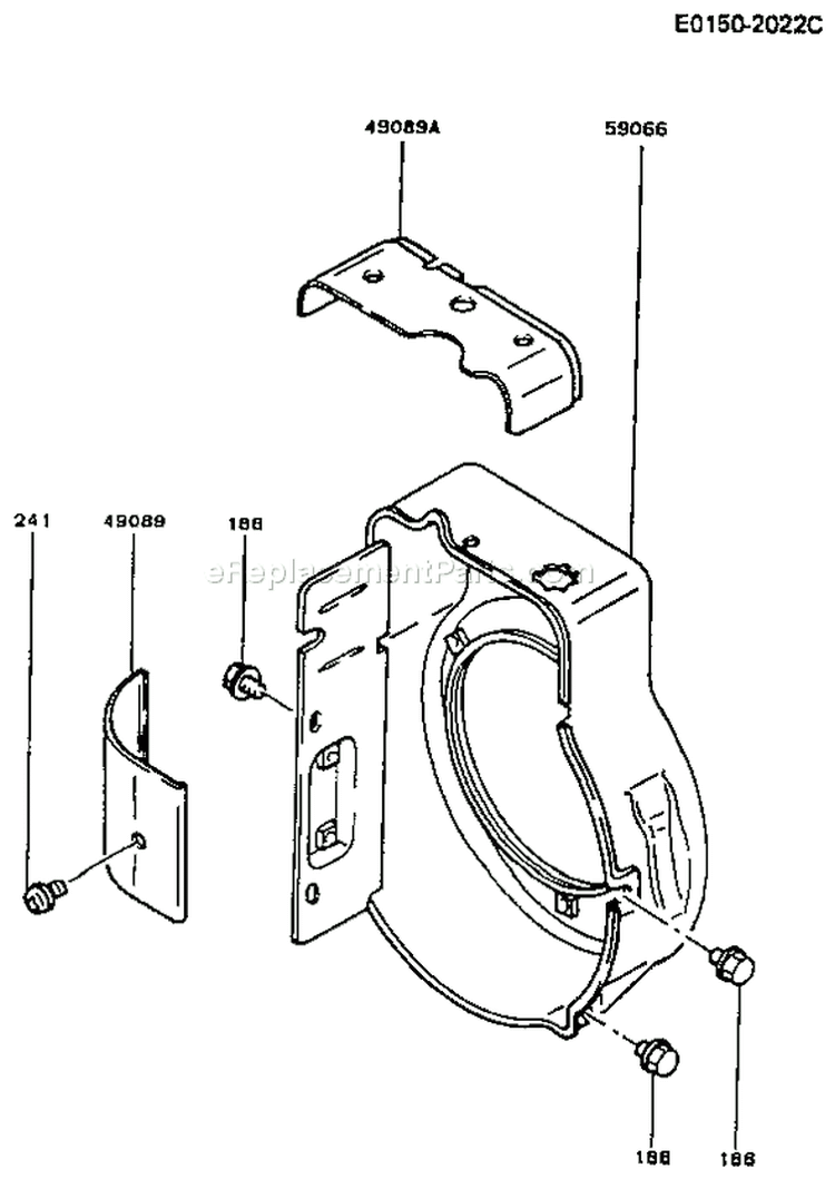 Page D Diagram and Parts List for FA130D AS61 Kawasaki Engine