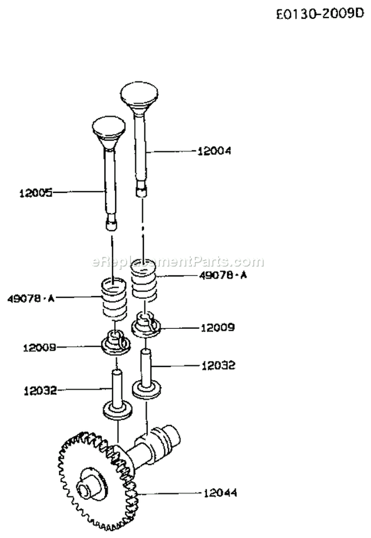 Page L Diagram and Parts List for FA130D BS19 Kawasaki Engine