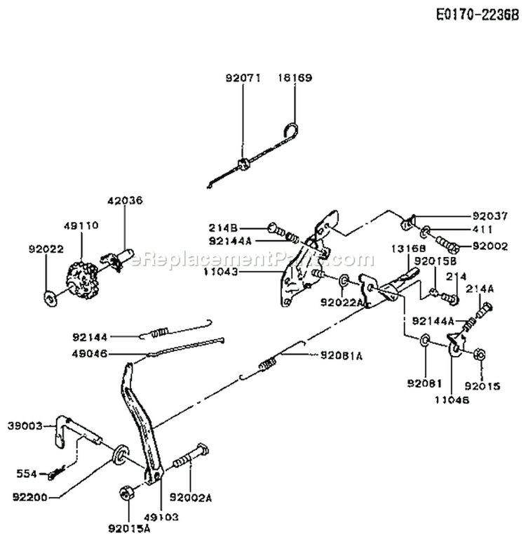 Page C Diagram and Parts List for FA130D BT62 Kawasaki Engine