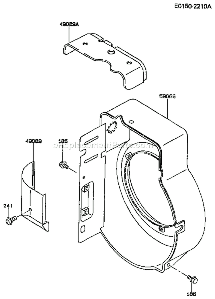 Page D Diagram and Parts List for FA130D CM81 Kawasaki Engine
