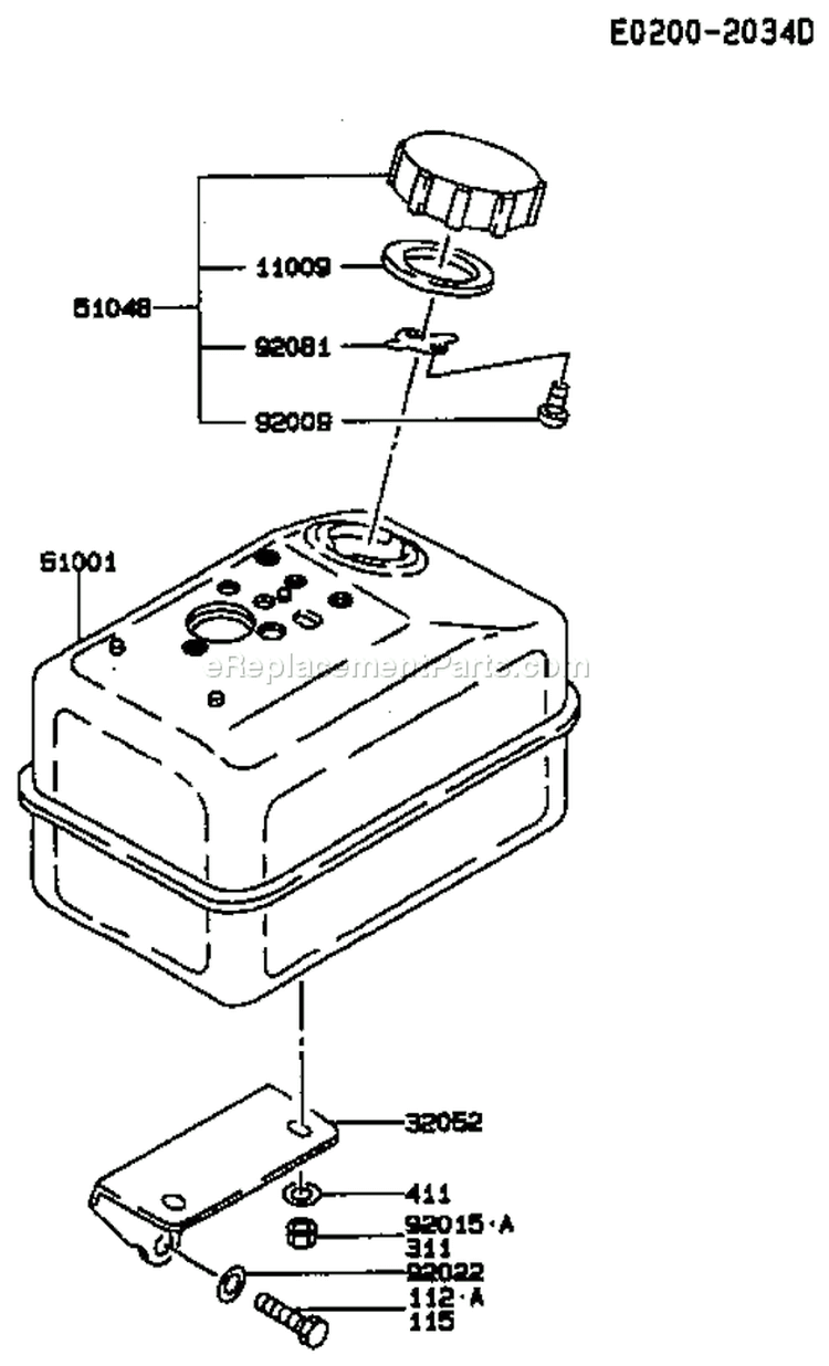 Page G Diagram and Parts List for FA130D ES01 Kawasaki Engine
