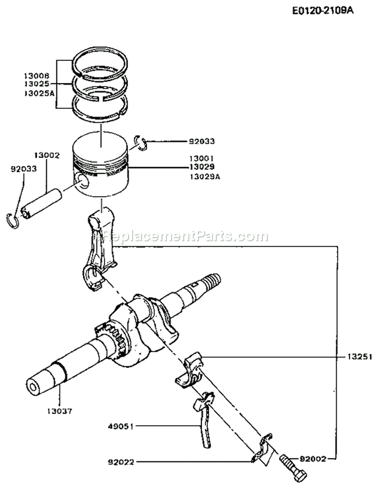 Page I Diagram and Parts List for FA130D CS20 Kawasaki Engine