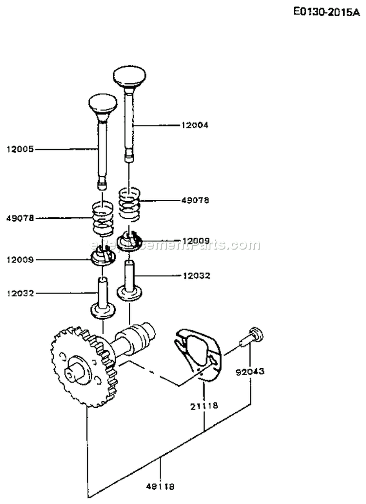 Page L Diagram and Parts List for FA130D MS00 Kawasaki Engine