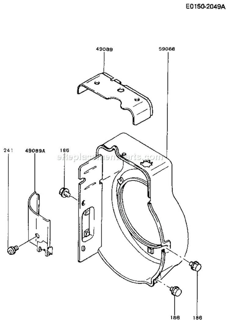 Page D Diagram and Parts List for FA130D MS00 Kawasaki Engine