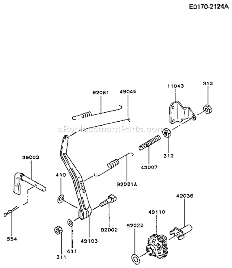 Page C Diagram and Parts List for FA210D AS21 Kawasaki Engine
