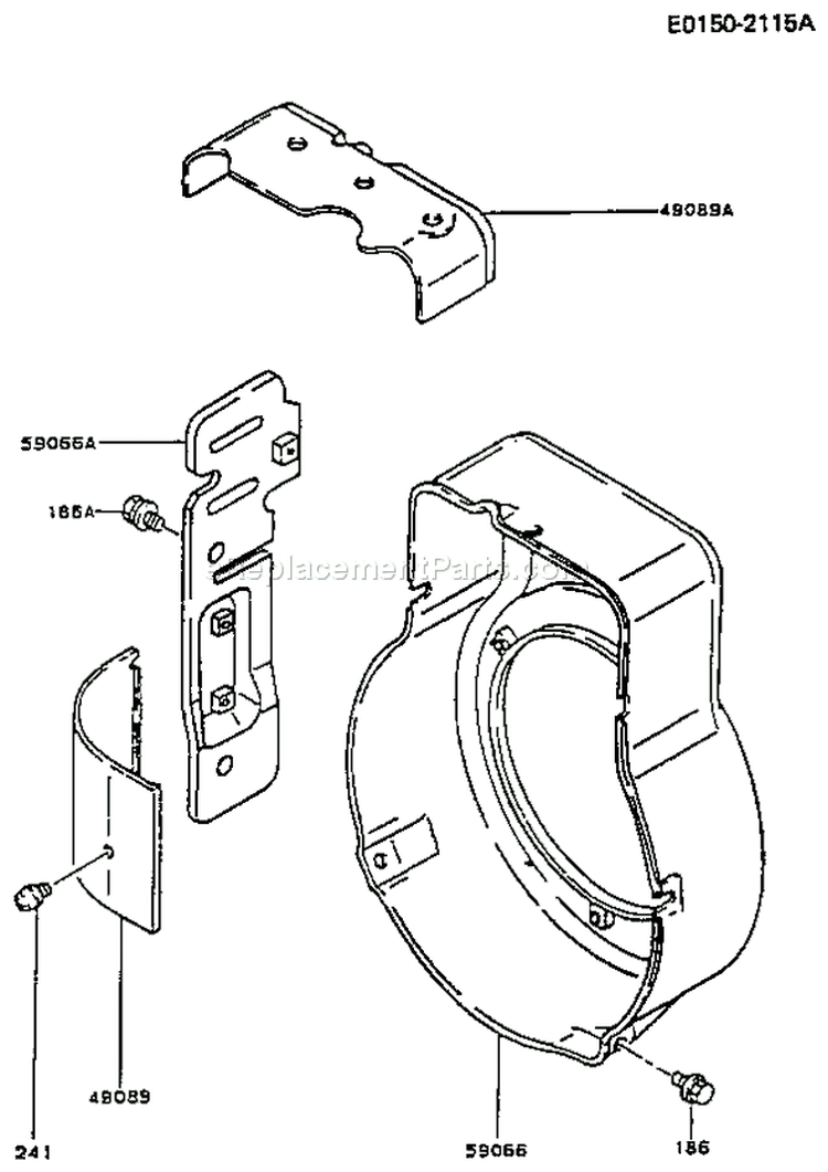 Page D Diagram and Parts List for FA210D AS21 Kawasaki Engine