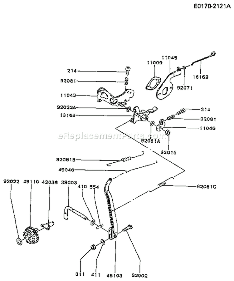 Page C Diagram and Parts List for FA210D AS23 Kawasaki Engine