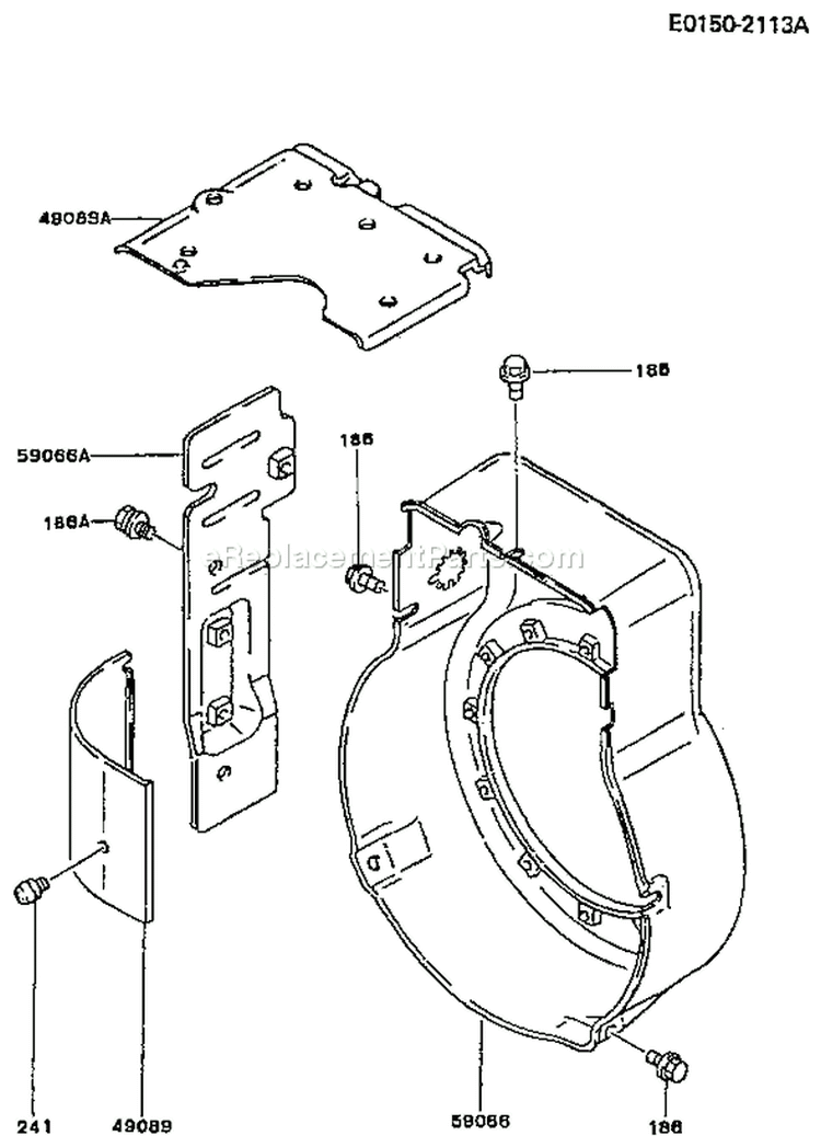 Page D Diagram and Parts List for FA210D AS23 Kawasaki Engine