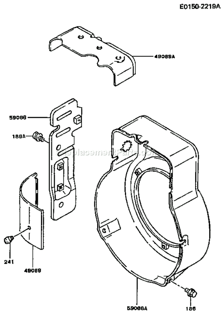 Page D Diagram and Parts List for FA210D CM81 Kawasaki Engine