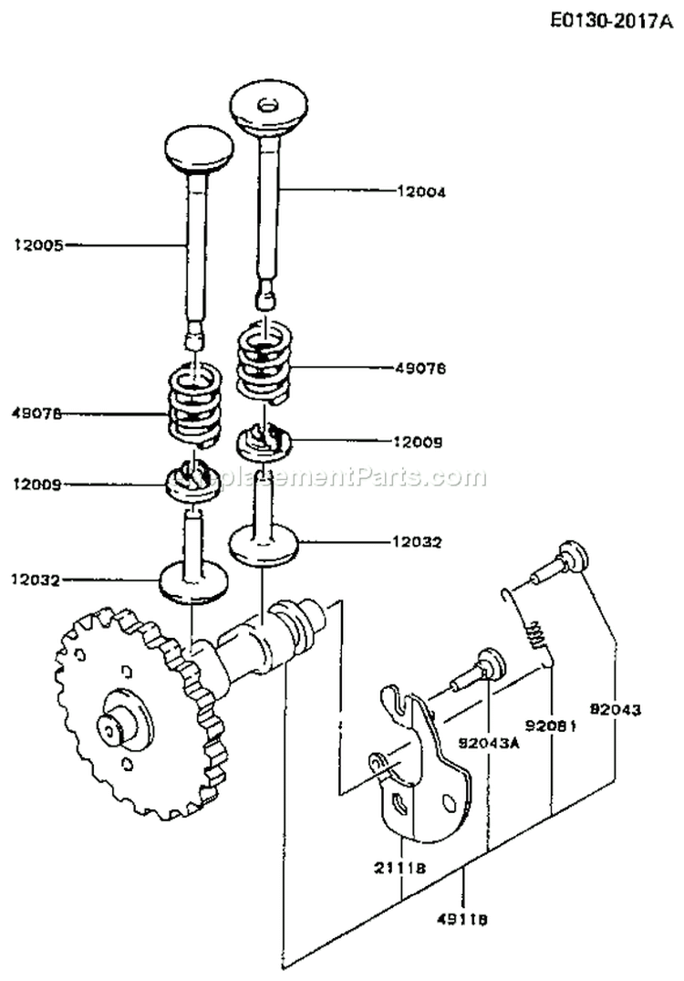 Page L Diagram and Parts List for FA210D AS23 Kawasaki Engine