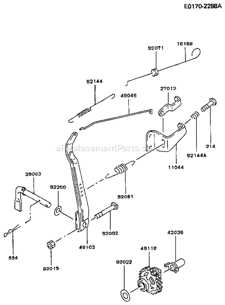 Page C Diagram and Parts List for FA210D CS06 Kawasaki Engine