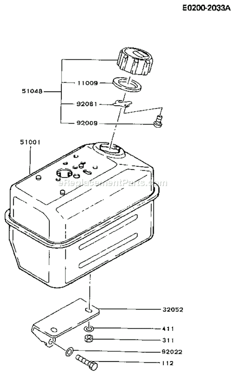 Page G Diagram and Parts List for FA210D CS06 Kawasaki Engine
