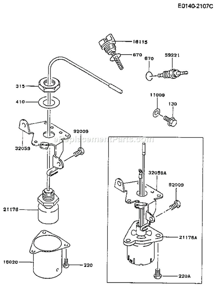 Page I Diagram and Parts List for FA210D CS06 Kawasaki Engine