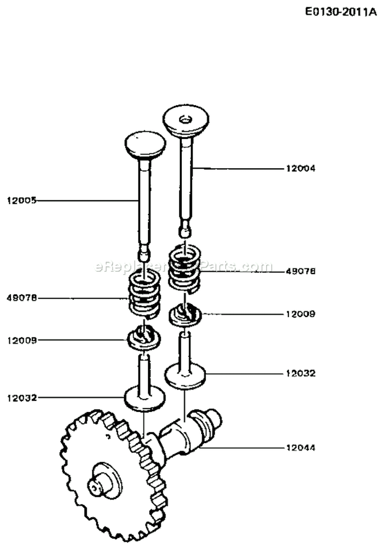 Page L Diagram and Parts List for FA210D CM81 Kawasaki Engine