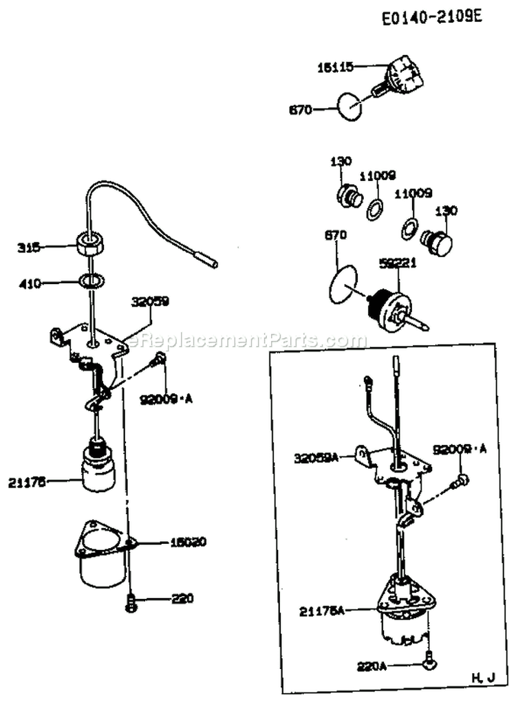 Page I Diagram and Parts List for FA210D HS01 Kawasaki Engine