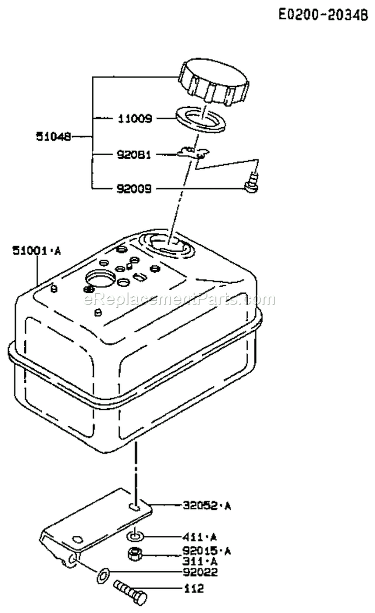 Page G Diagram and Parts List for FA210D GS05 Kawasaki Engine