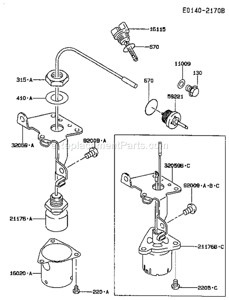 Page I Diagram and Parts List for FA210D GS05 Kawasaki Engine