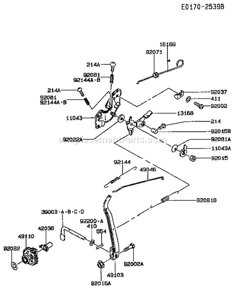 Page C Diagram and Parts List for FA210D GS07 Kawasaki Engine